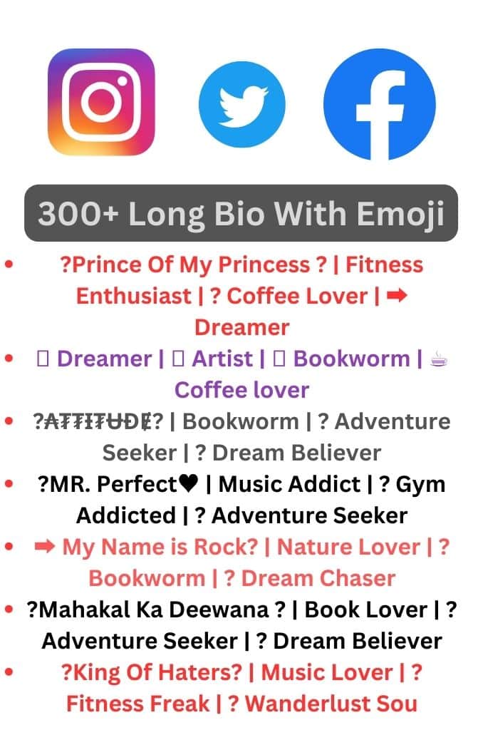 Long Bio With Emoji